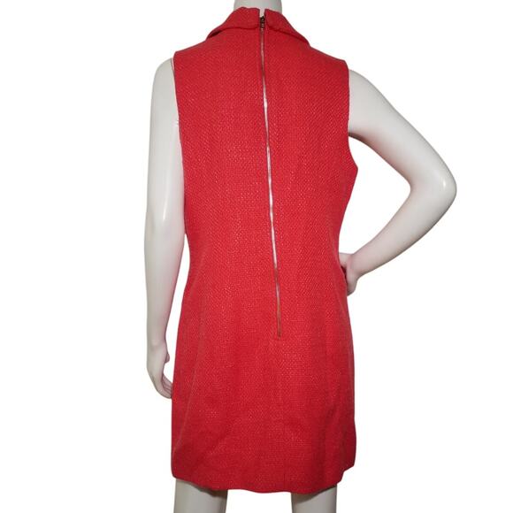 Jason Wu Coral Tweed Sleeveless Blazer Dress | Double Breasted | Size L - Picture 3 of 7